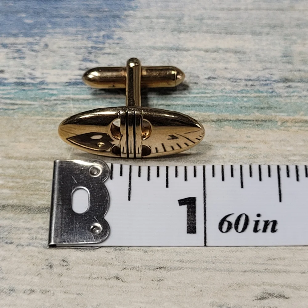 SWANK Gold Cufflinks